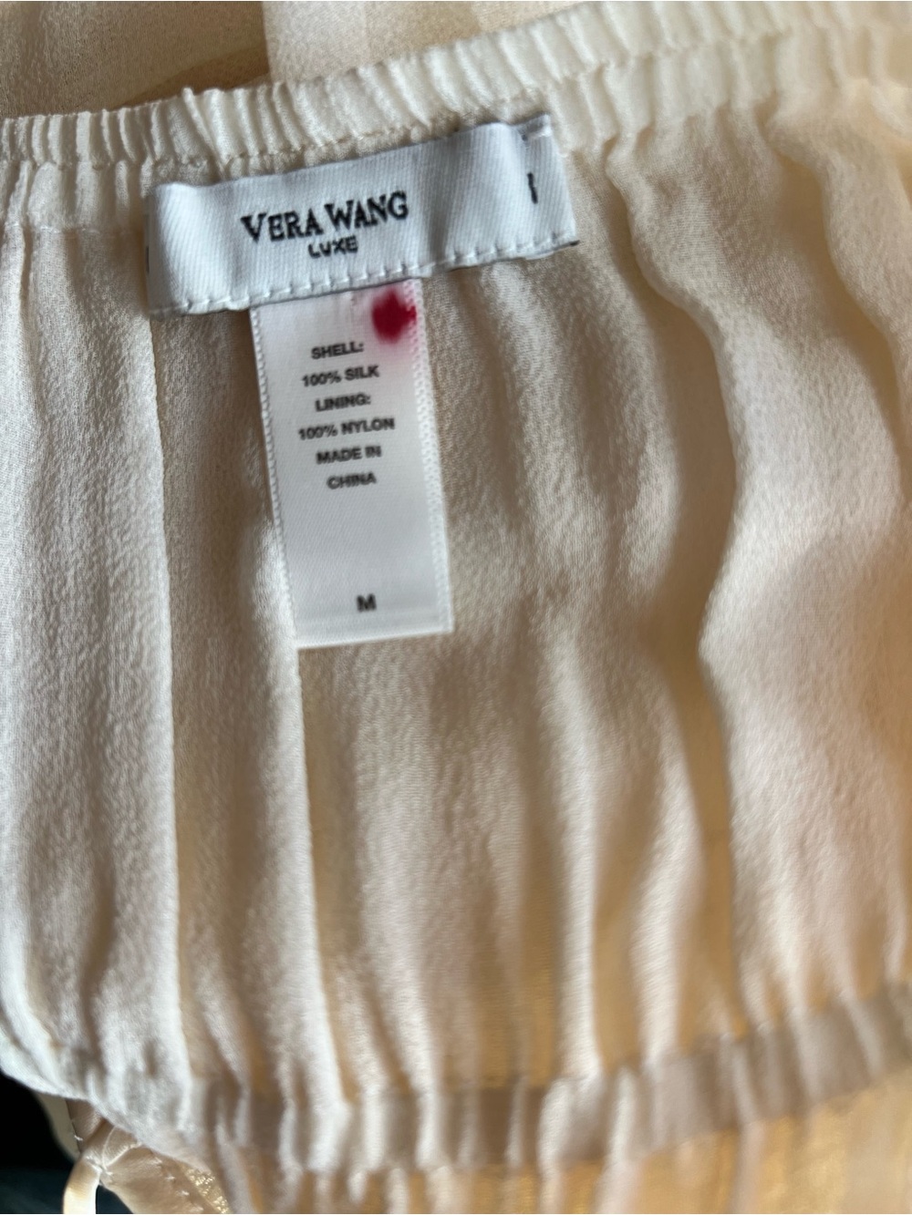 VTG Vera Wang Luxe 100% Silk Pleated Chiffon Maxi Dress Cream White - Picture 7 of 7
